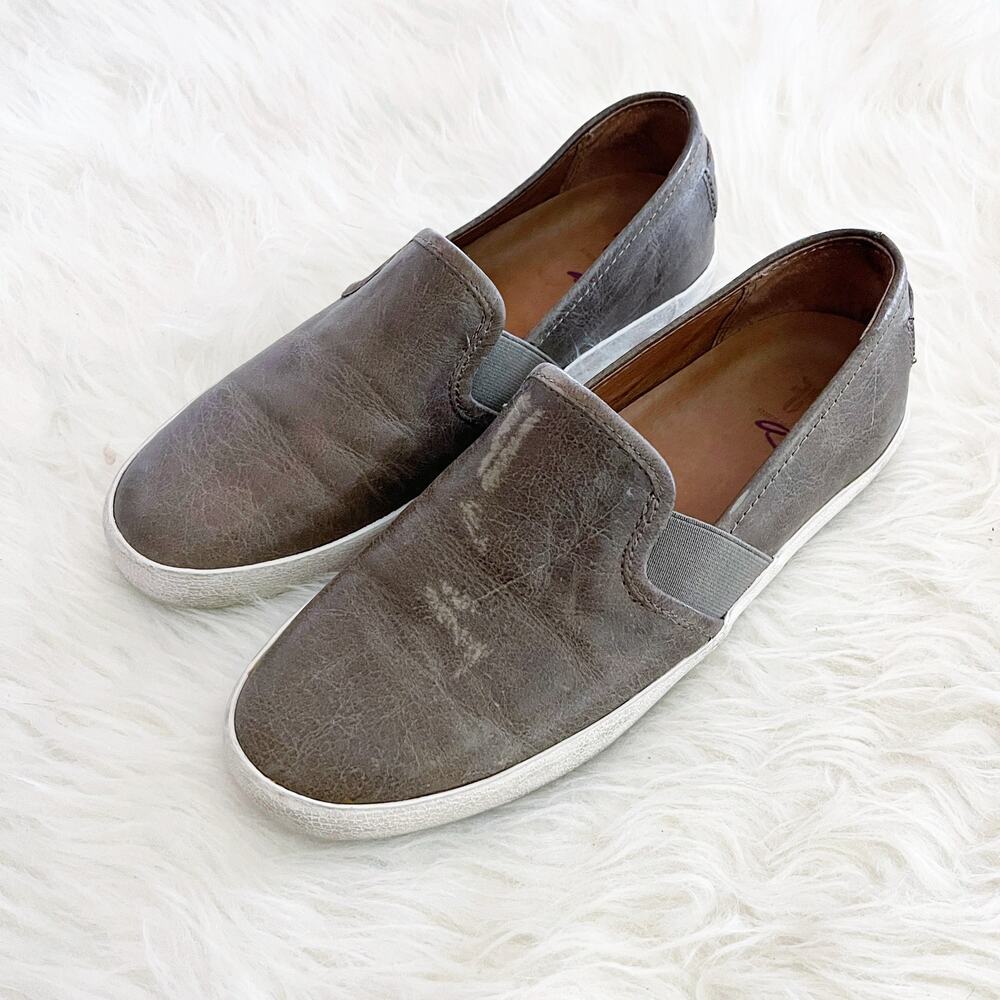 Frye Dylan Ash Leather Slip On Sneaker